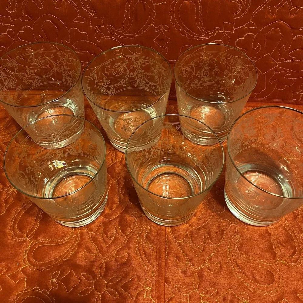 Set Of 4 Mikasa Tyler Florence Chef's White DOUBLE OLD FASHIONED Glasses Whiskey